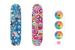 Takashi Murakami Complexcon Skate Decks Set of 3 MCA Multi Flower 8.0 Skateboard