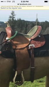 circle y proven barrel racing saddle 15 in