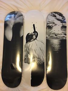 Supreme Robert Longo Deck Skateboard Set of 3 Authentic Box Logo Clark Koons