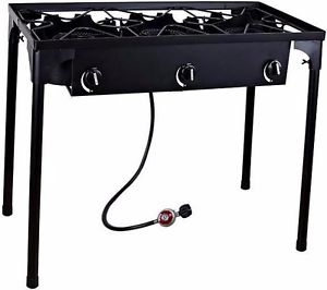 Triple-Burner Outdoor Camp Stove propane