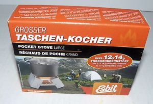 Esbit (LARGE) Pocket Stove with With Fuel Cubes (26 UNITS) BELOW WHOLESALE LOT