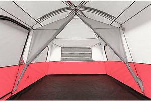 Family Cabin Tent 80-inch height 3 Windows Ozark Trail 10 Person Two Room Cabin