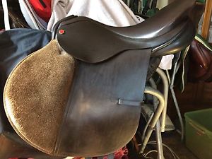 Albion Jumping , Eventing Saddle 17 1/2" MW Cut Back Pommel VGUsed Condition
