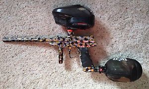 Bob Long G6R Tactical Paintball Gun, CP Barrel Set, Empire Hopper, Ninja Tank