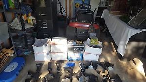 huge paintball lot 10 guns, 10 masks, 25 air CO2 tanks, 20,000+ paintballs more.