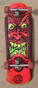 Vintage Santa Cruz Rob Roskopp Face Skateboard Original Complete Independent P&P