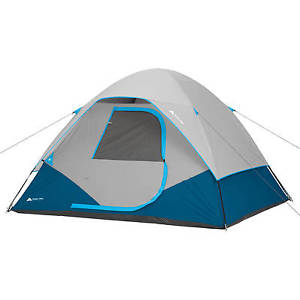 Ozark Trail 6 Person Tent TWO Sleeping Bags Camp Chairs 28 Piece Gear Loft LED
