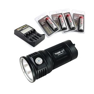 ThruNite TN36 UT 7300 Lumen CREE XHP-70 LED Flashlight Black Powered by 4*186...