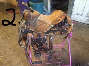 Circle Y Youth Saddle w/ Matching Breast Collar- Size 13.5