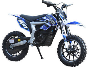 500w Electric Kids Size 49x22x32 Dirt Bike Scooter 24in tall to seat 36v Blue