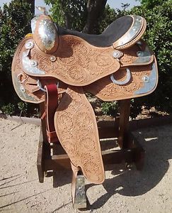 BEAUTIFUL SILVER ROYAL IMPERIAL 16" SHOW SADDLE NEVER RIDDEN IN