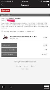 Supreme x Coleman CT200U Mini Bike | 100% CONFIRMED | SS17 | SHIPPED